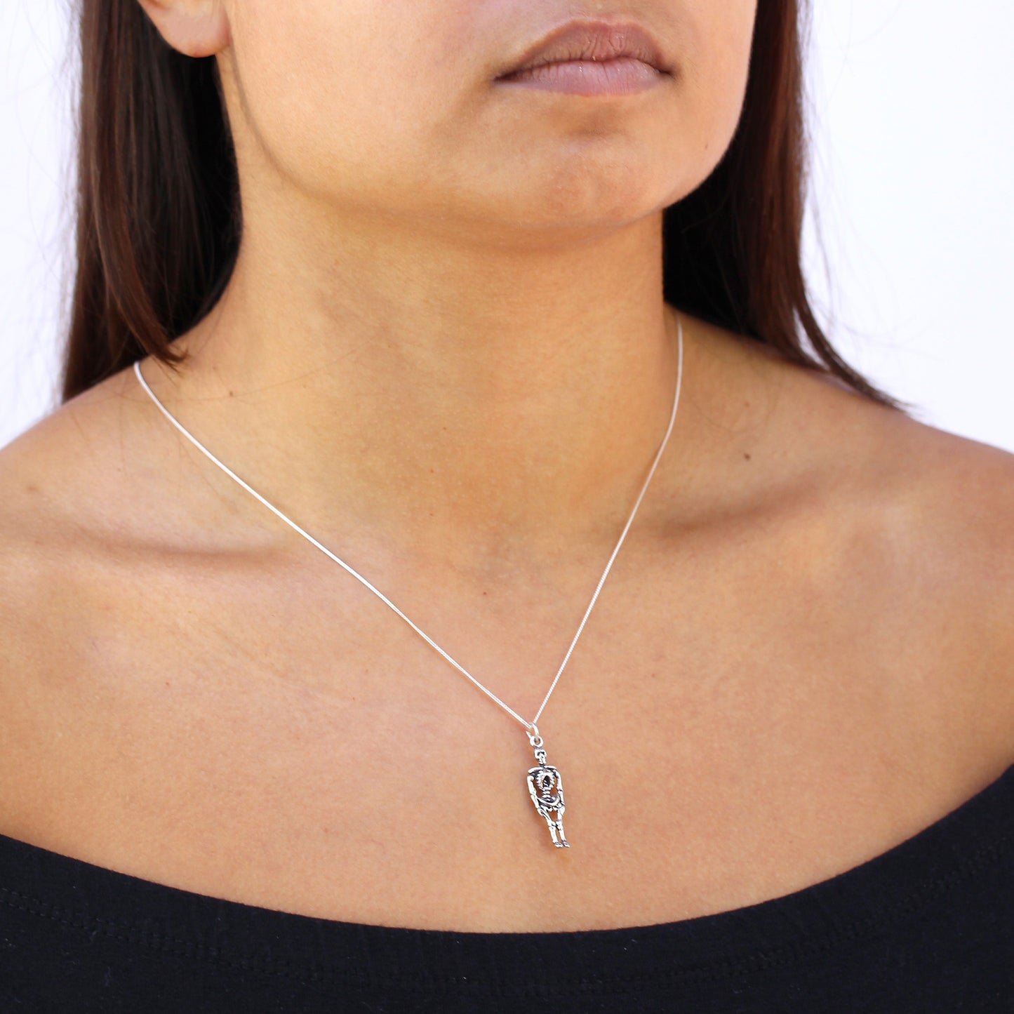 Sterling Silver Skeleton Necklace