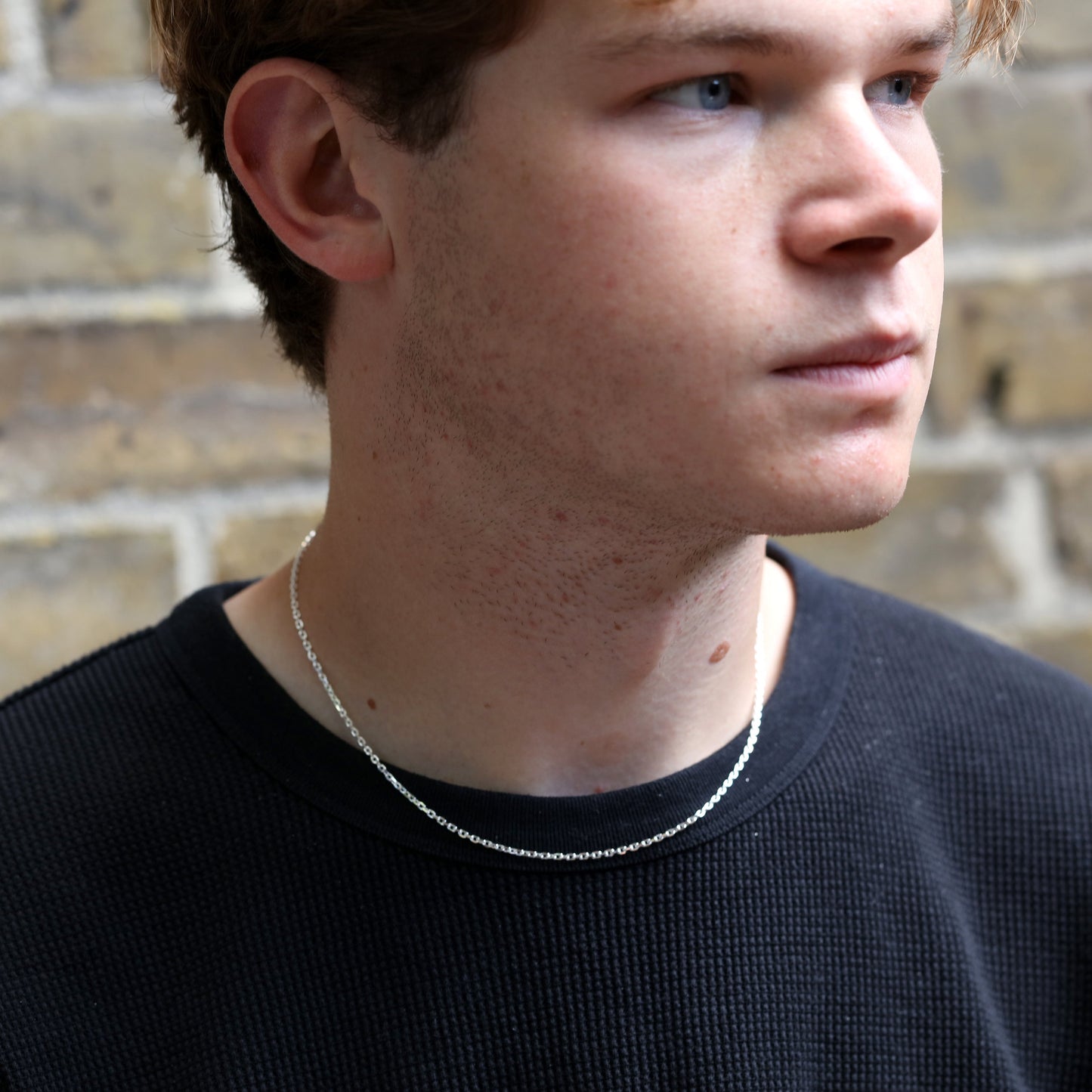 Sterling Silver Diamond Cut Trace Chain 16 - 18 Inches