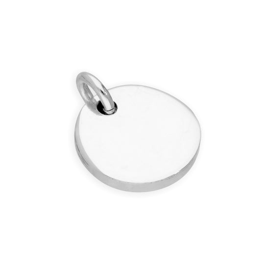 Sterling Silver Engravable Round Charm