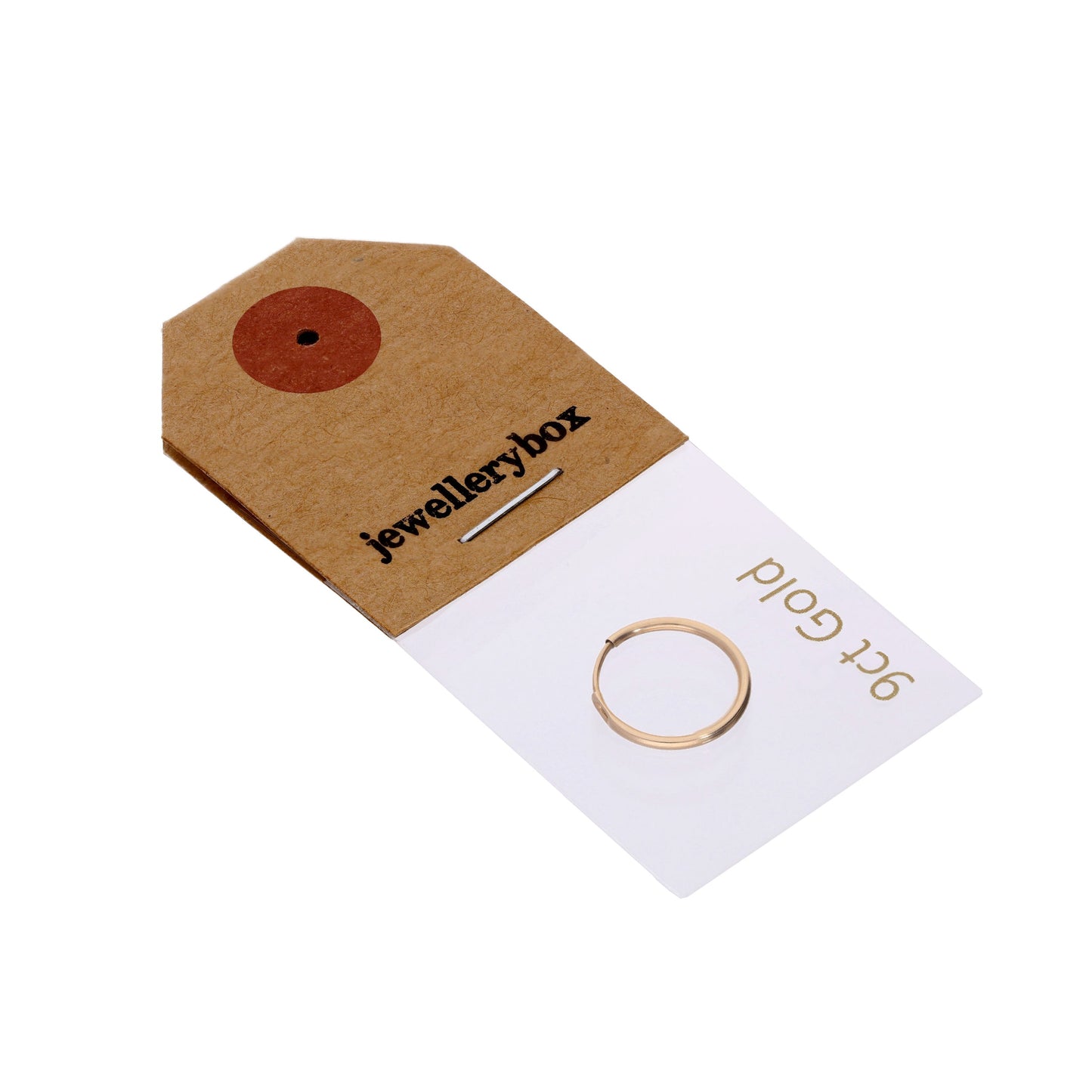 9ct Yellow Gold 13mm Mens Hoop Single Earring