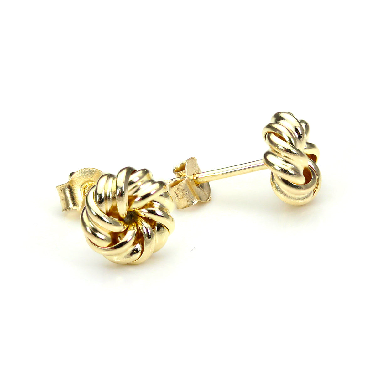 9ct Yellow Gold 6mm Tight Knot Stud Earrings