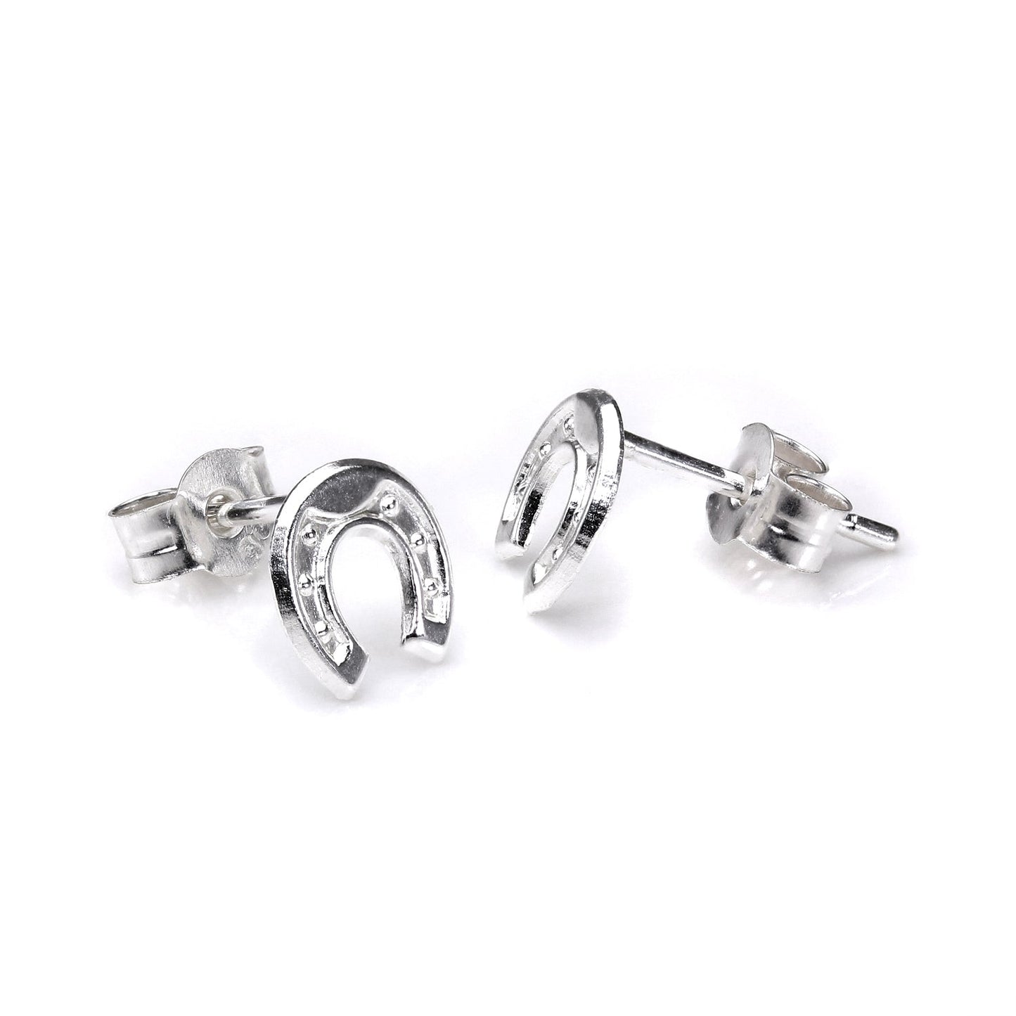 Sterling Silver Small Horseshoe Stud Earrings