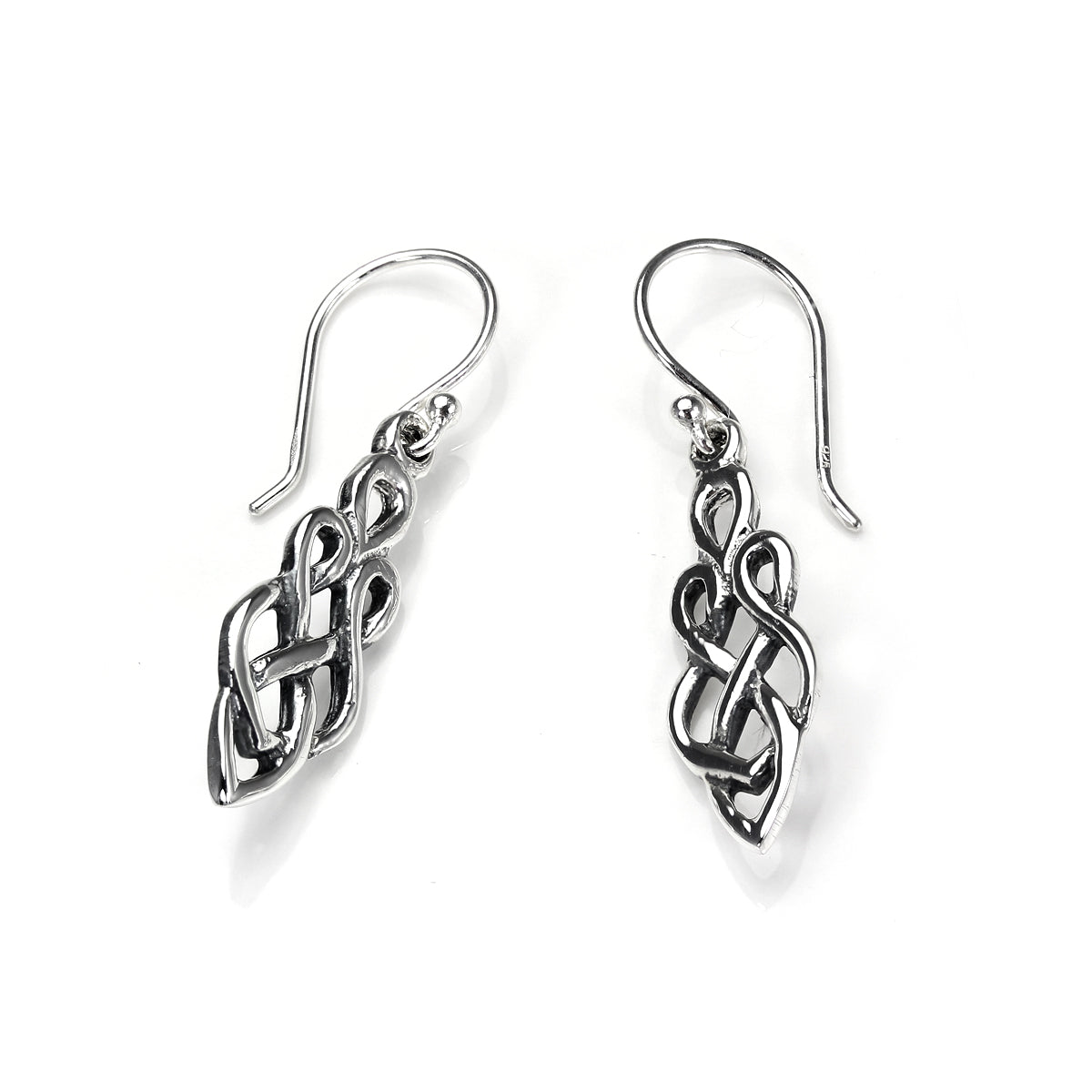 Sterling Silver Celtic Knot Drop Earrings