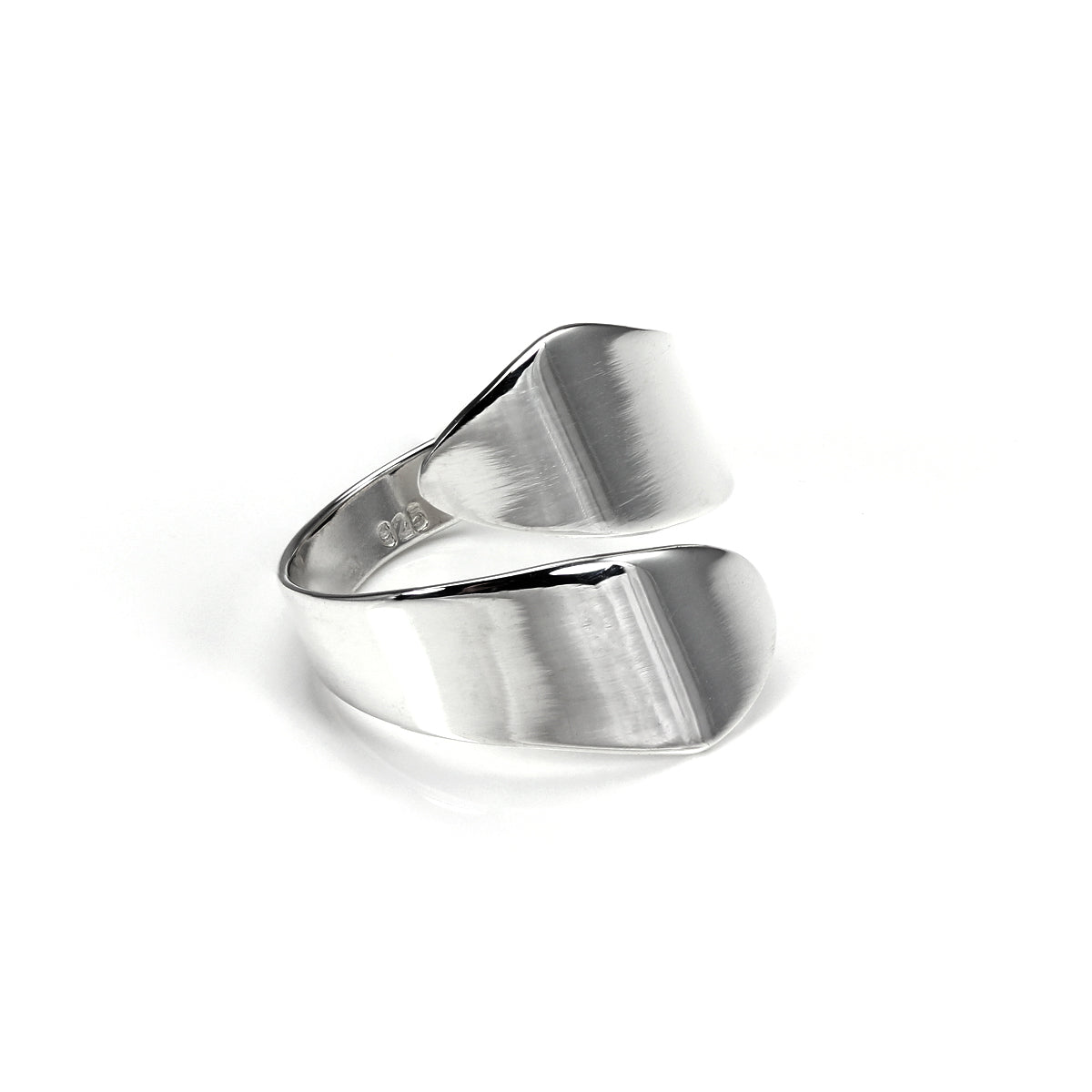 Sterling Silver Wide Adjustable Tapering Spiral Ring