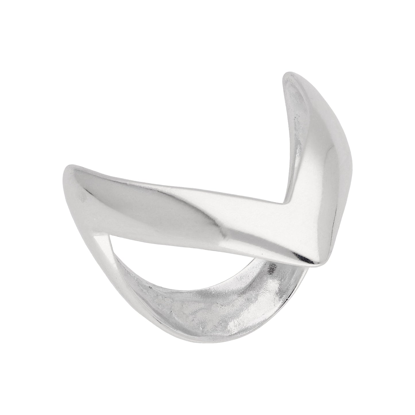 Sterling Silver Wishbone Ring - Size J - U