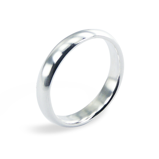 Sterling Silver 4mm Handcrafted Wedding Band