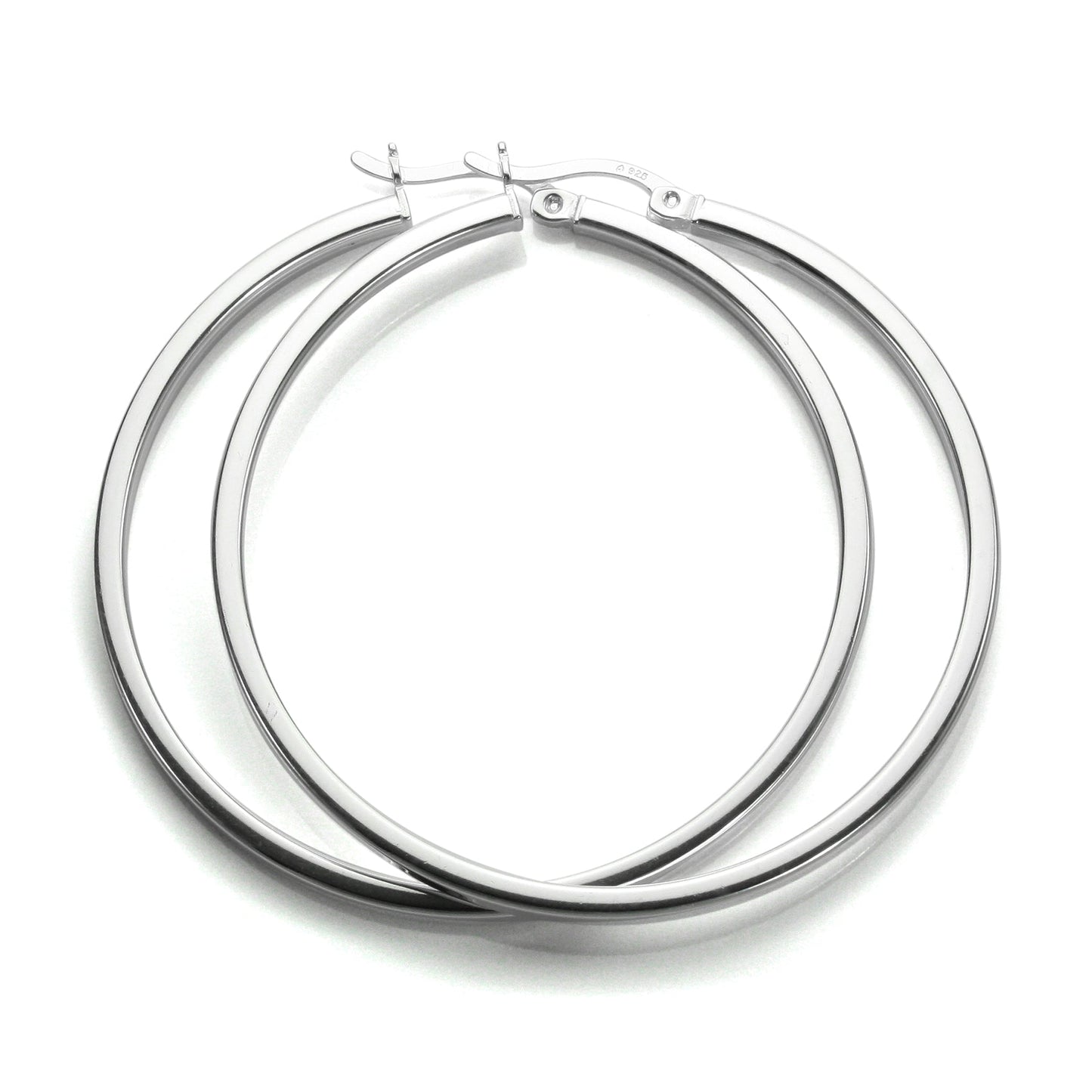 Sterling Silver 2mm Square Tube Hoop Earrings