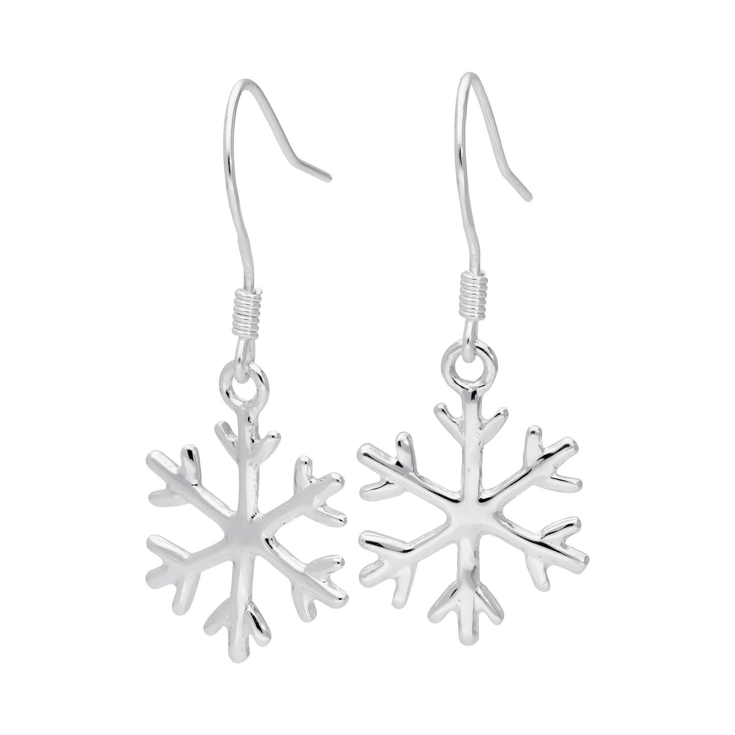 Sterling Silver Winter Snowflake Earring Wire Earrings