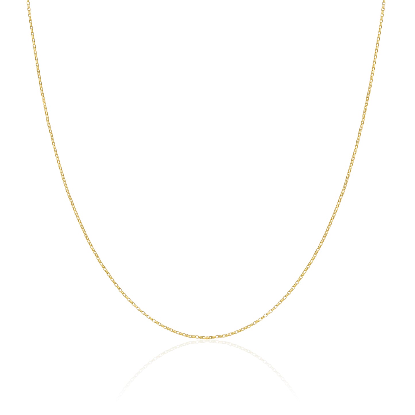 9ct Gold Lightweight Diamond Cut Belcher Chain 16 - 20 Inches