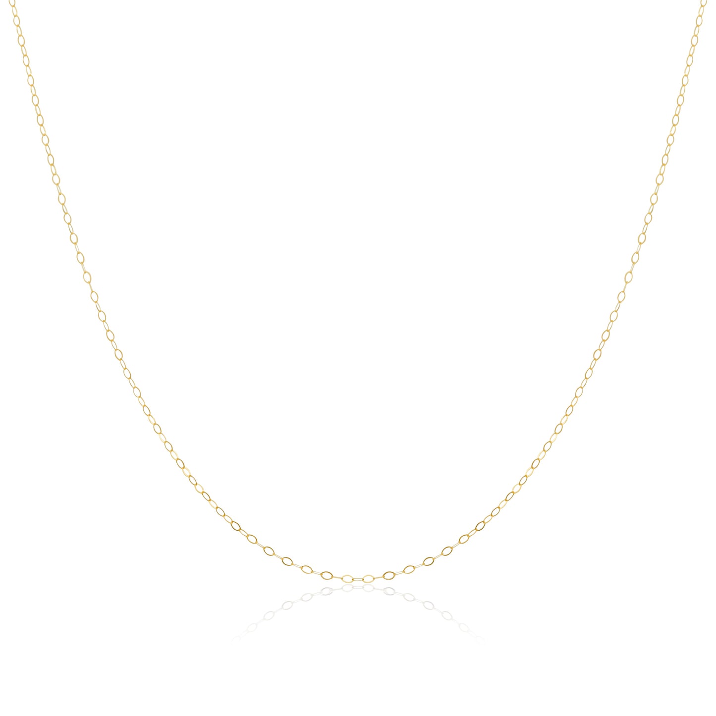 9ct Gold Lightweight Trace Chain 16 - 20 Inches