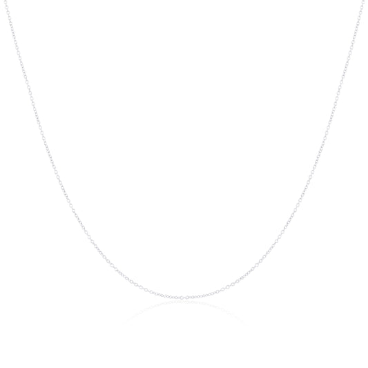 9ct White Gold Trace Chain 18 - 22 Inches