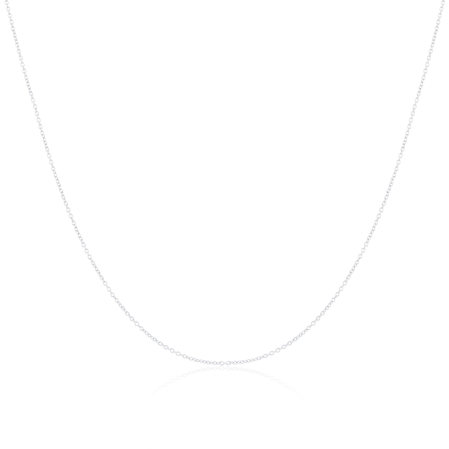 9ct White Gold Trace Chain 22 Inches