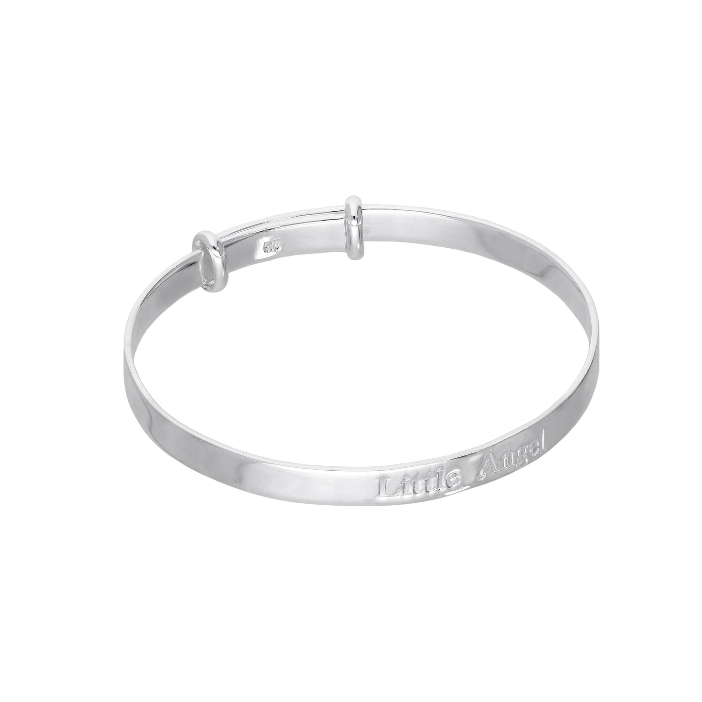 Sterling Silver 'Little Angel' Adjustable Babies Bangle
