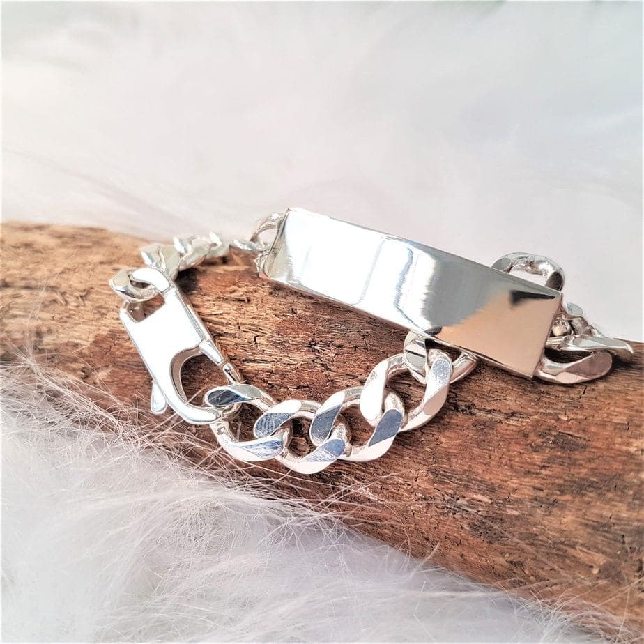 shiny silver bracelet