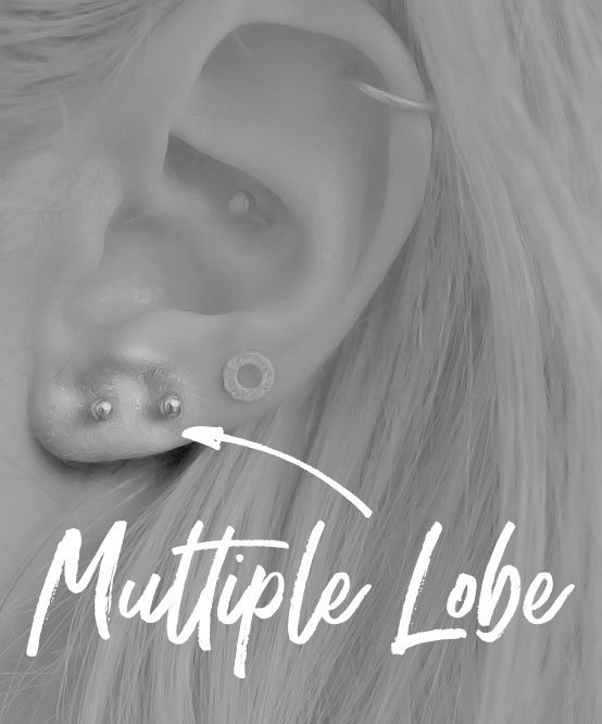 multiple lobe ear piercing
