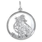 Sterling Silver St Christopher Pendant - Polished or Matt