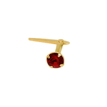 Gold Plated Sterling Silver 3mm CZ Crystal Andralok Nose Stud - jewellerybox