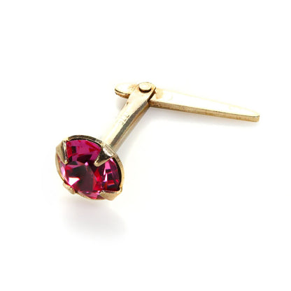 Andralok 9ct Yellow Gold Crystal 3.5mm Nose Stud - jewellerybox