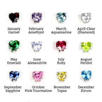 Sterling Silver 4mm Heart CZ Stud Earrings