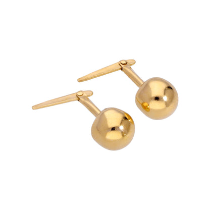 Gold Plated Sterling Silver Andalok Ball Stud Earrings 3mm -5mm - jewellerybox