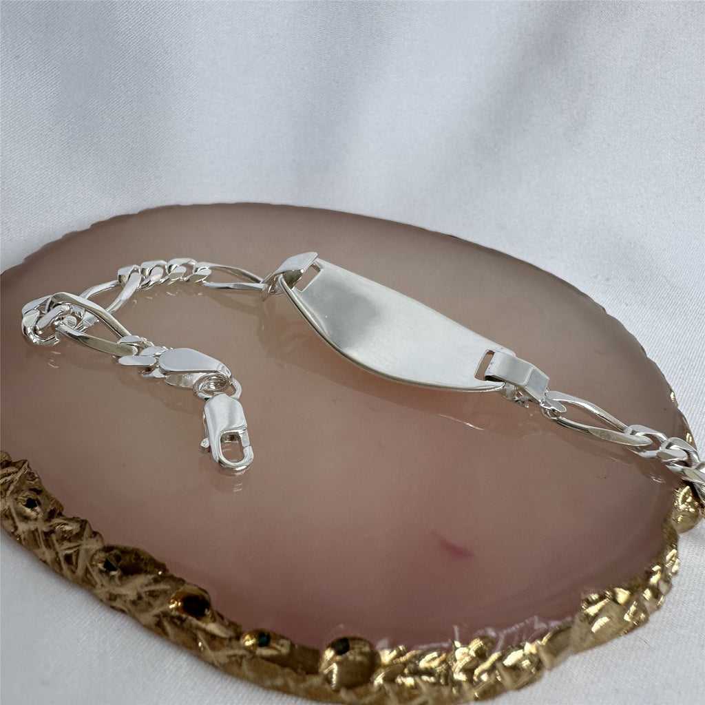 Sterling Silver 6mm Curb Engravable Medical Alert Bracelet 7.5 Inches