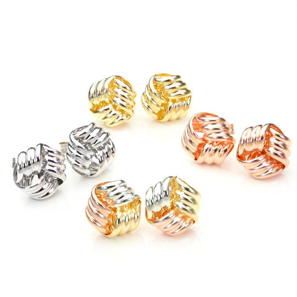 9ct Yellow Gold 10mm Knot Stud Earrings