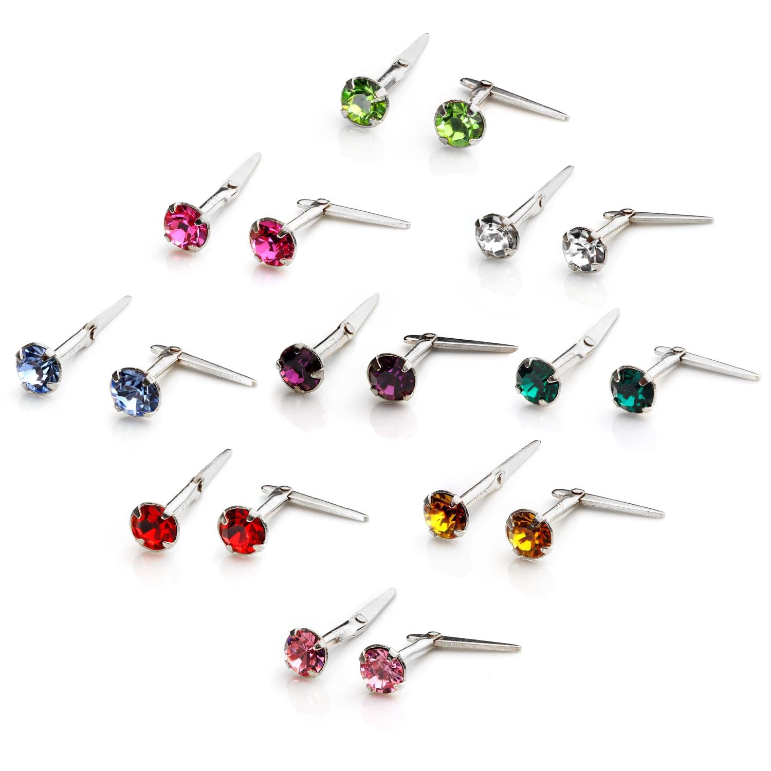 Sterling Silver Andralok Stud Earrings with 3mm Crystal