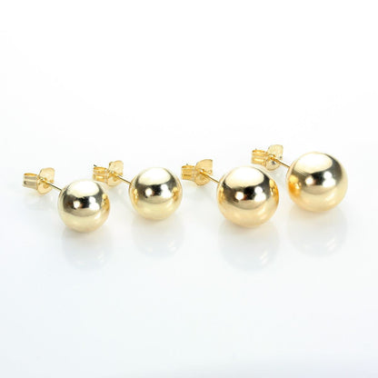 9ct Gold 7mm - 8mm Stud Earrings
