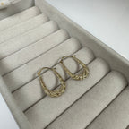 9ct Gold Oval Twisted Creole Hoops