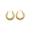 9ct Gold Triple Twist Creole Hoops