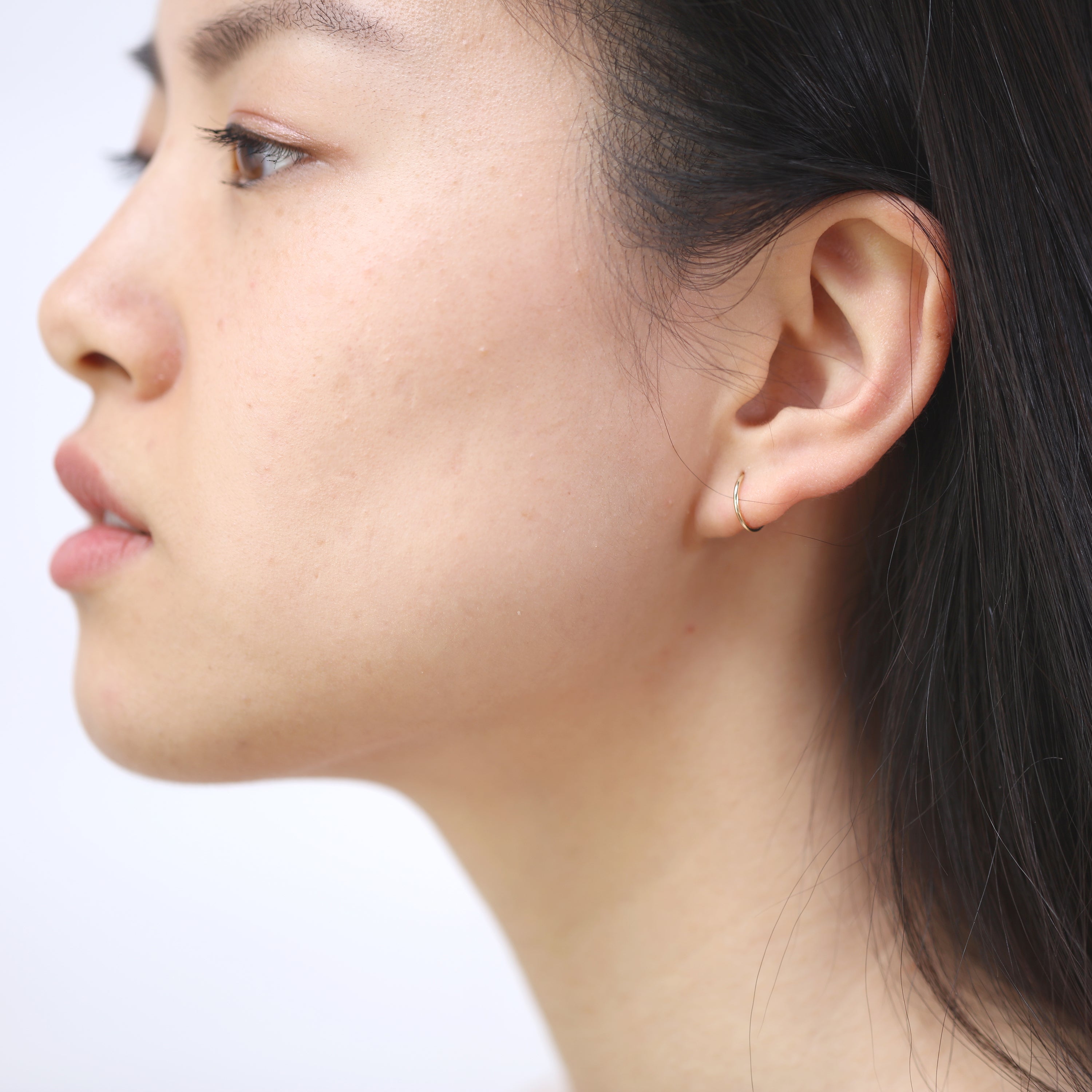 9ct Yellow Gold Plain 10mm Hoop Earrings