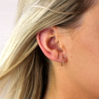 9ct Yellow Gold diamond cut 12mm Hoop Earrings