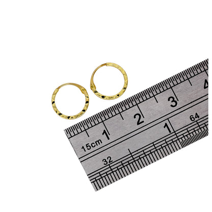 9ct Yellow Gold 10mm Hoop Earrings