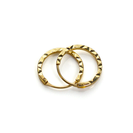 9ct Yellow Gold 10mm Hoop Earrings