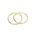9ct Gold 14mm Hoops Sleeper Earrings