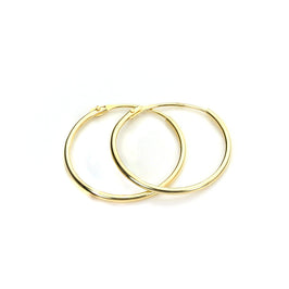 9ct Gold 14mm Hoops Sleeper Earrings