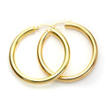 9ct Yellow Gold Plain Creole Earrings