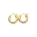 9ct Yellow Gold Plain Creole Earrings
