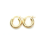 9ct Yellow Gold Plain Creole Earrings