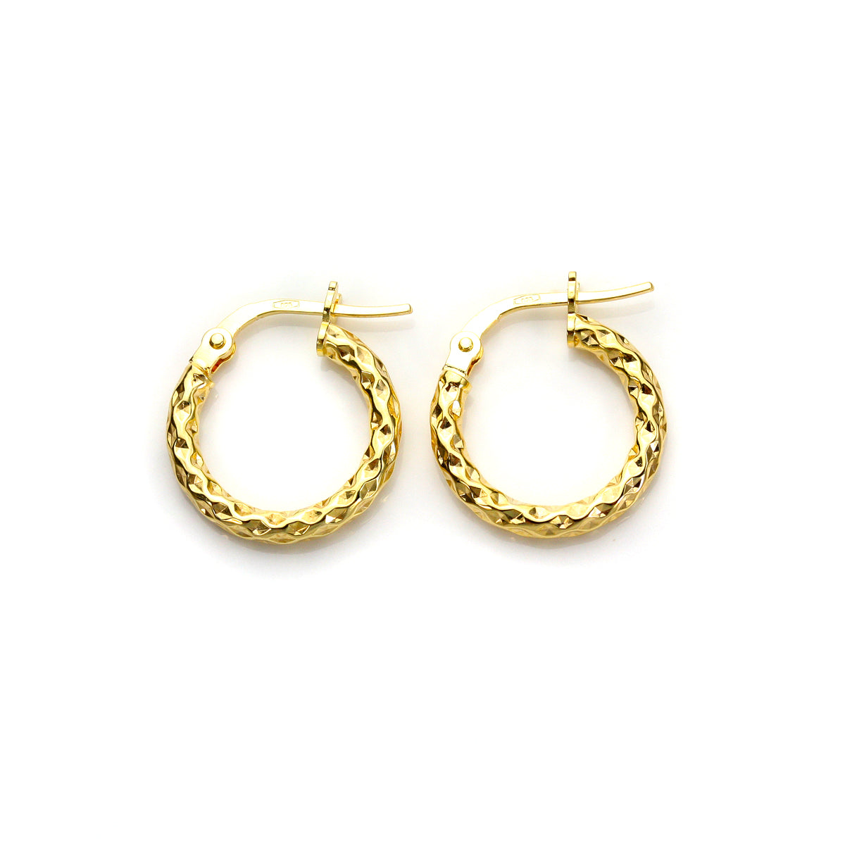 9ct Yellow Gold Twisted Creole Earrings