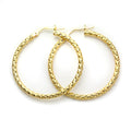 9ct Yellow Gold Twisted Creole Earrings