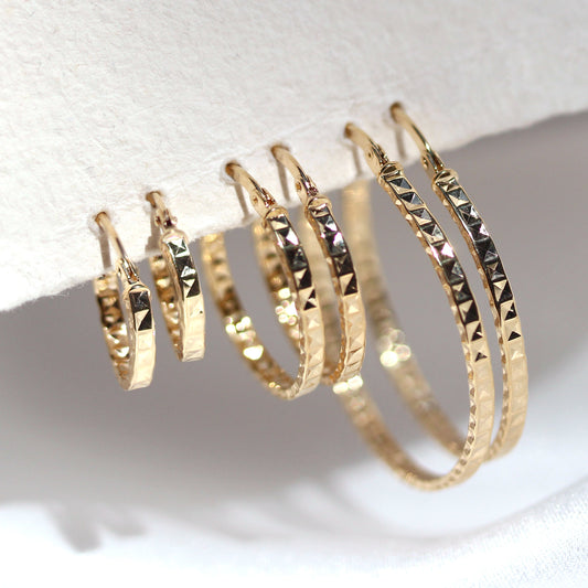 9ct Yellow Gold Hoop Earrings