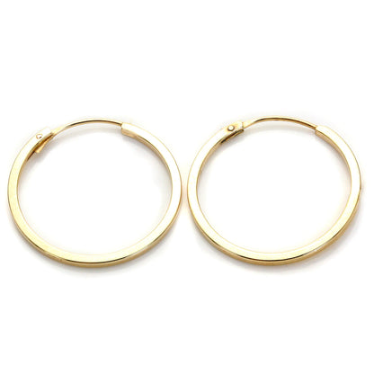 9ct Yellow Gold Hoop Earrings