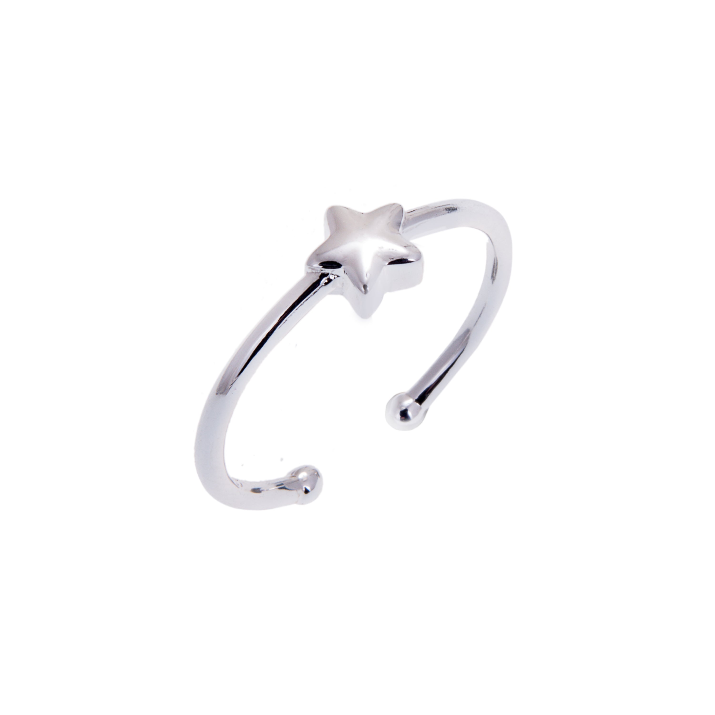 Sterling Silver Star Slider Bead Ring | jewellerybox