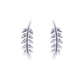 Sterling Silver Leaf Stud Earrings