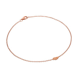 Fine Rose Gold Plated Sterling Silver Wing Belcher Anklet