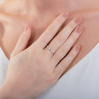 Sterling Silver Beaded Adjustable Ring with Heart