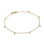 9ct Gold & Clear CZ Crystal 7 Inch Extender Bracelet