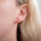 9ct Yellow Gold 12mm Hoop Sleeper Earrings
