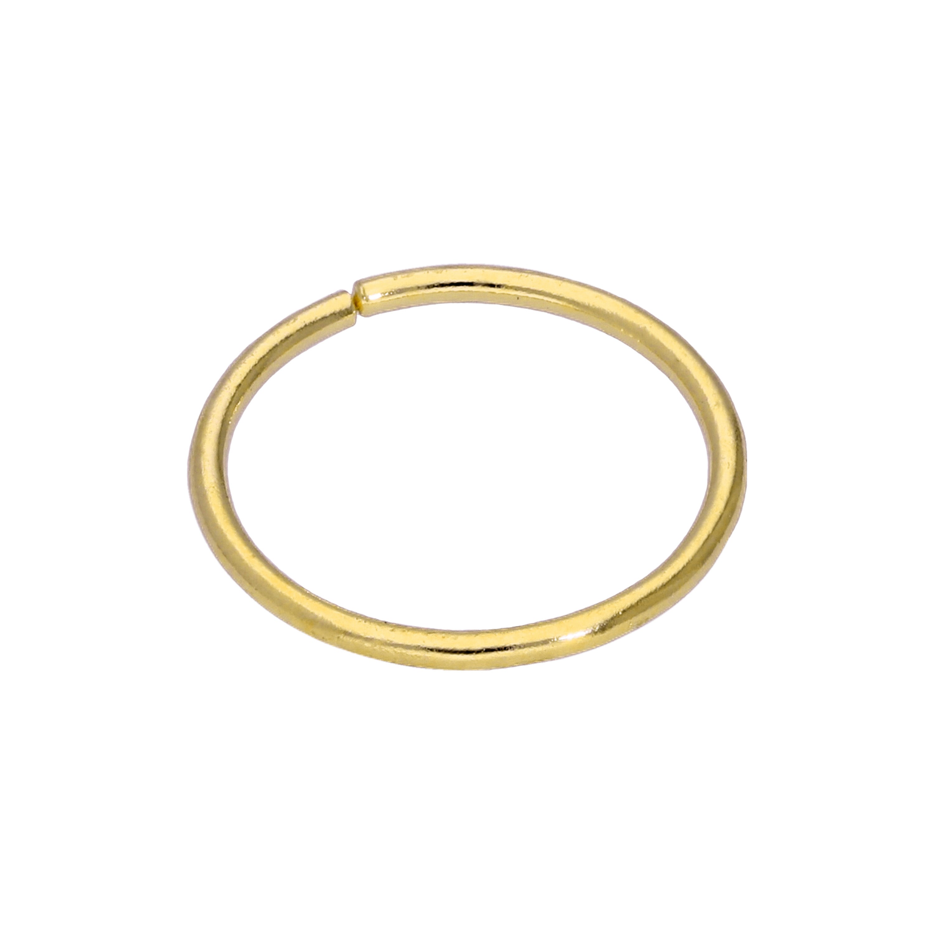 9ct Gold Plain 24Ga 7mm Nose Ring